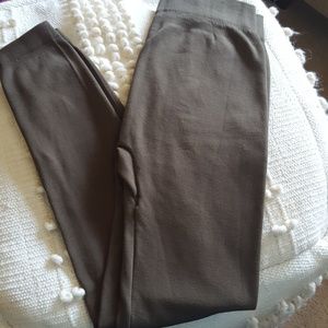 Aura Via Fleece Lined Olive Leggings